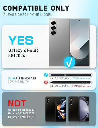 iBlason Cosmo for Samsung Galaxy Z Fold 6 Case with MagSafe Stand S Pen Holder Builtin Tempered Glass Screen Protector H