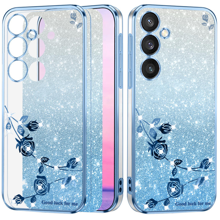 Yarxiawin Phone Case for Samsung S24 FE Slim Aesthetic Effect Glitter for Samsung Galaxy S24 FE Case Clear Silione Soft