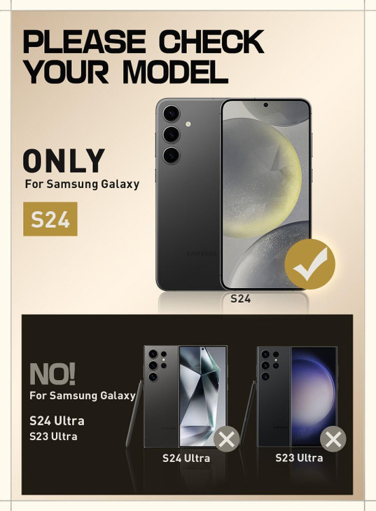 SUPCASE for Samsung Galaxy S24 Case with Stand 2 Front Frames Builtin Screen Protector BeltClip MilitaryGrade Protection
