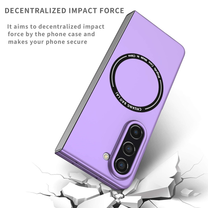 CCSamll Magnetic Phone Case for Samsung Galaxy Z Fold 6 5G MilitaryGrade Shockproof Case Builtin Magnet Circle Cover for