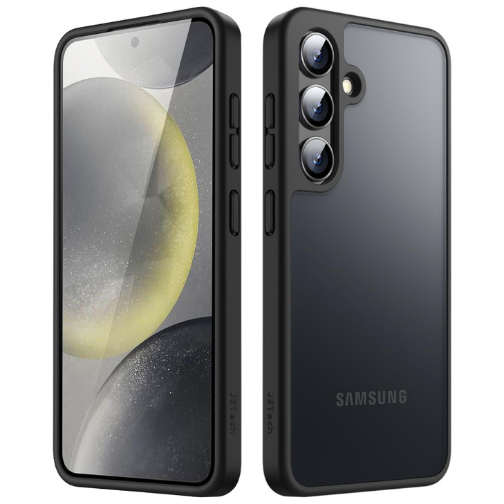 JETech Matte Case for Samsung Galaxy S24 5G Frosted Translucent Back Protective Slim Phone Cover AntiFingerprints Black