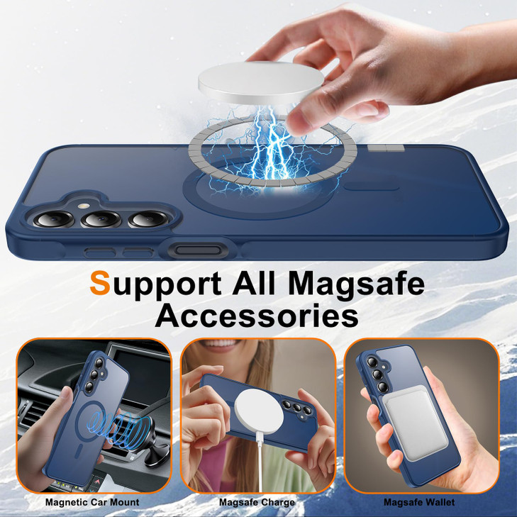Mangix for Samsung Galaxy A16 5G Phone Case with 2Pack Tempered Glass Screen Protector and Camera Lens Protector Translu