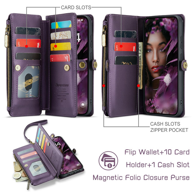 Defencase Compatible with Samsung Galaxy S24 FE Case Wallet with RFID Blocking Card Holder for Women Men PU Leather Magn