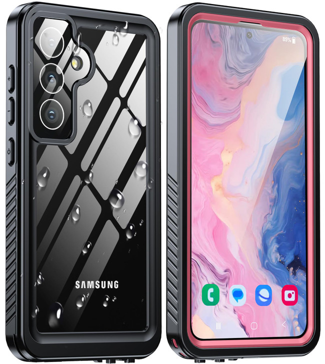 AMILIFECASES for Samsung Galaxy S24 Case IP68 Waterproof with Builtin ScreenCamera Protector 14FT Military Shockproof Fu