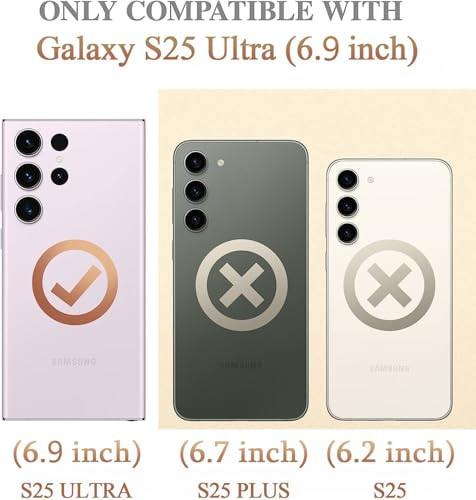DEERLAMN Case for Samsung Galaxy S25 Ultra with Slide Camera CoverScreen Protector Rotated Ring Kickstand Military Grade
