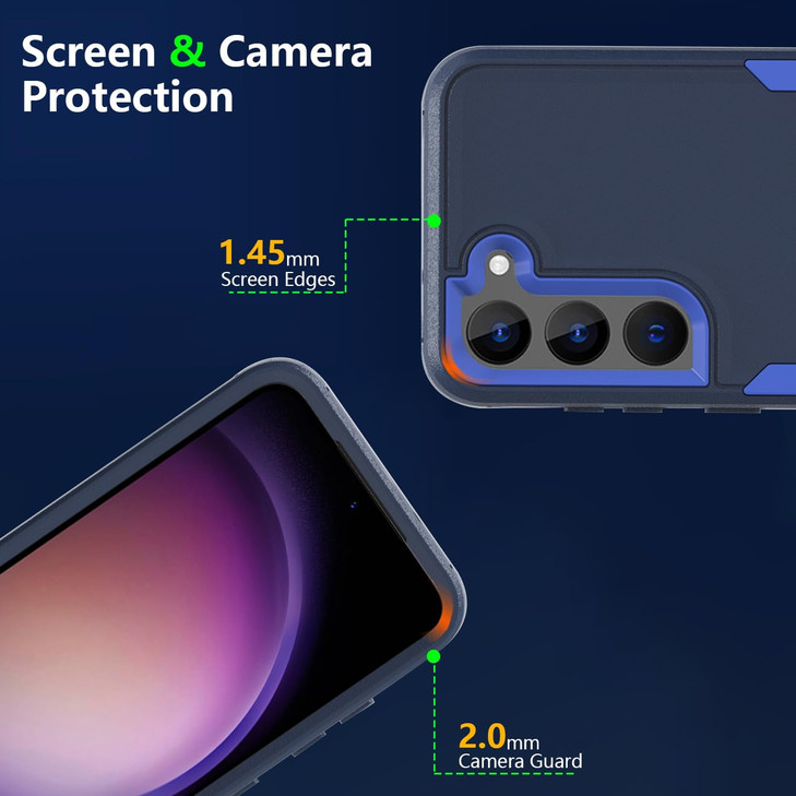 Zoeirc Case for Galaxy S24 FE Casefor Samsung S24 FE SMS721U with Tempered Glass Screen Protector Hybrid Heavy Duty Dual