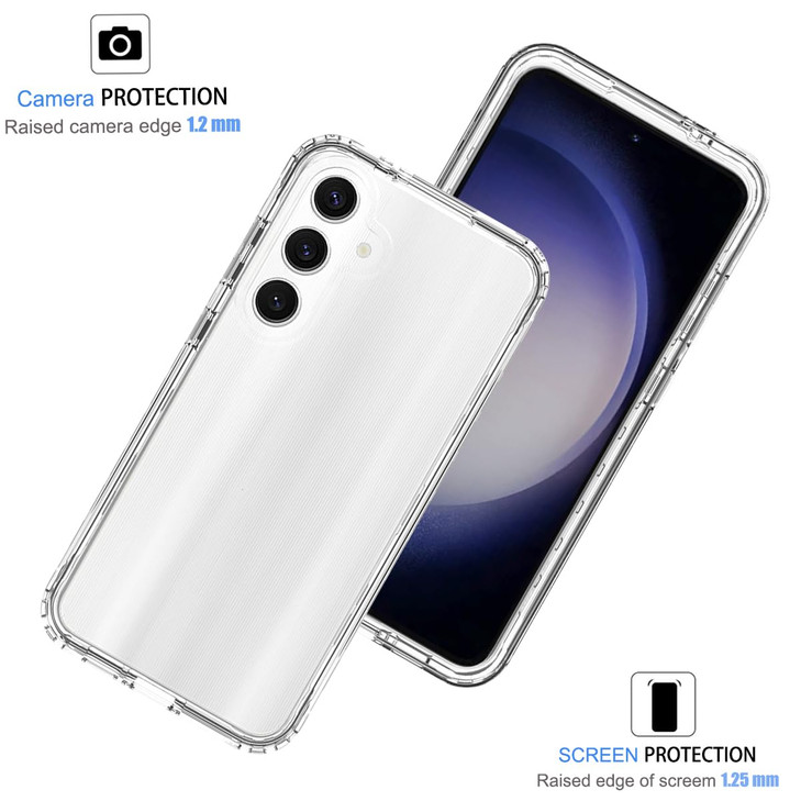 Tothedu Phone Case for Galaxy S24 FE Case Samsung S24 FE 5G SMS721U with TemperedGlass Screen Protector Clear Full Body
