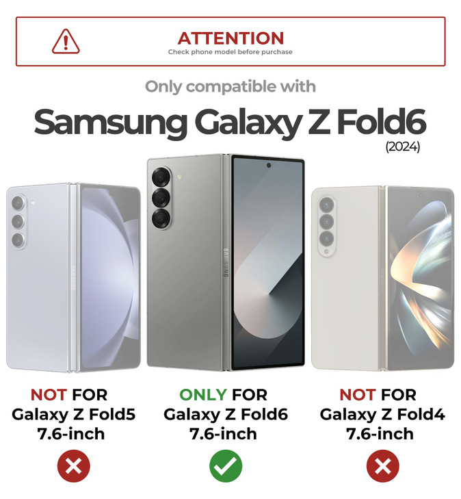 Dexnor for Samsung Galaxy Z Fold 6 Case with Ring Stand S Pen Holder Slide Camera Cover Hinge Protection Screen Protecto