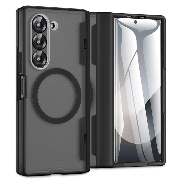 Caka for Samsung Galaxy Z Fold 5 Case Compatible with Magsafe Hinge Protection Builtin HD Screen Protector Translucent H