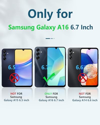 FNTCASE for Galaxy A16 5G Phone Case with Builtin Screen Protector Protective Silicone Rugged Shockproof Phone Cover Ful