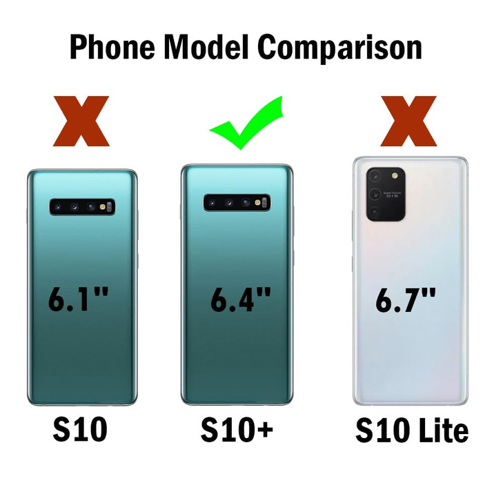 shingtomua for Samsung Galaxy S10 S10 Plus Not fit S10 64 Case Wallet with Card Holder Kickstand Magnetic Soft Leather F