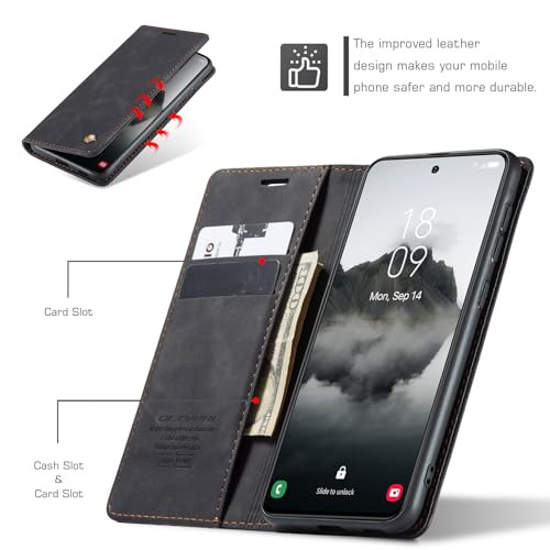 QLTYPRI Case for Samsung Galaxy A16 4G5G Vintage PU Leather Wallet Case Card Slot Kickstand Magnetic Closure Shockproof