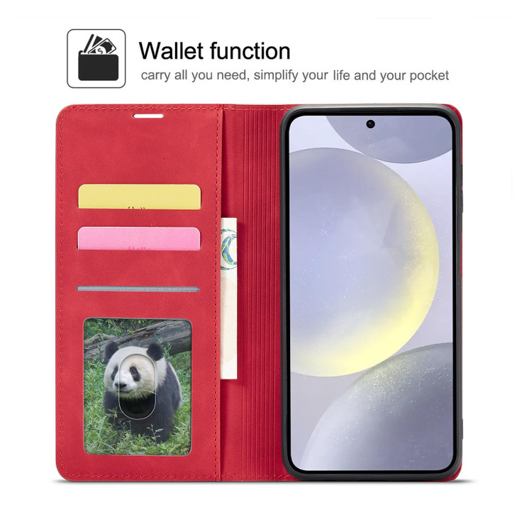 QLTYPRI Case for Samsung Galaxy A16 4G5G Premium PU Leather Cover TPU Bumper with Card Holder Kickstand Hidden Magnetic