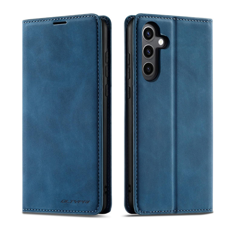 QLTYPRI Case for Samsung Galaxy A16 4G5G Premium PU Leather Cover TPU Bumper with Card Holder Kickstand Hidden Magnetic
