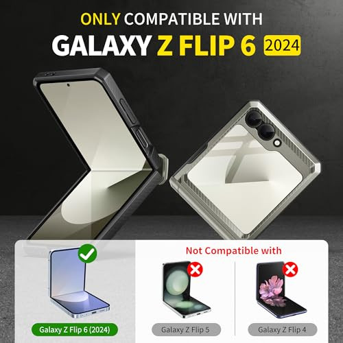 TONGATE for Samsung Galaxy Z Flip 7 FE Flip 6 Case with Kickstand BeltClip Hinge Protection Cover Builtin Screen Protect