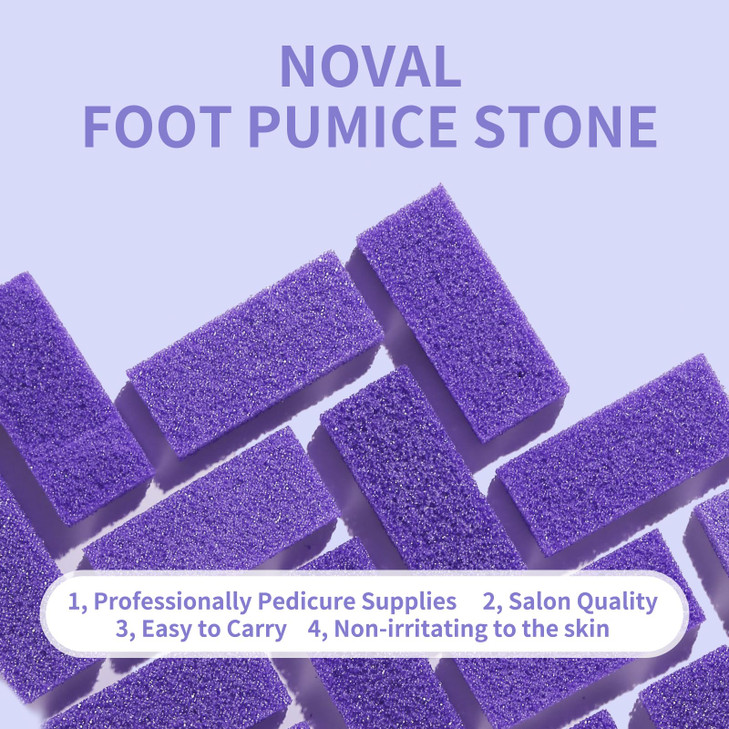 NOVAL Pumice Stone for Feet Scrubber Dead Skin Disposable Foot Pumice Foot Callus Remover Pedicure Tools Purple Pumice Sponge Nail Salon Home Use,40