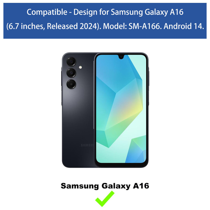 Ailiber for Samsung Galaxy A16 Case with Belt Clip Holster with Screen Protector Swivel Kickstand Holder Slim Shockproof
