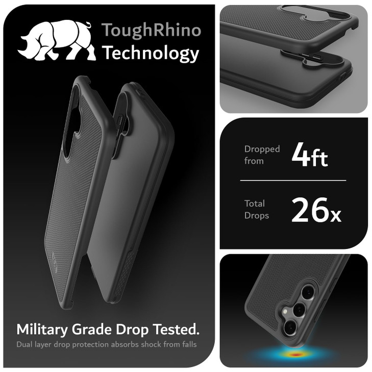 TUDIA MergeGrip Military Grade Designed for Samsung Galaxy S24 FE Case 2024 Drop Tested Dual Layer Shockproof Slim Tough