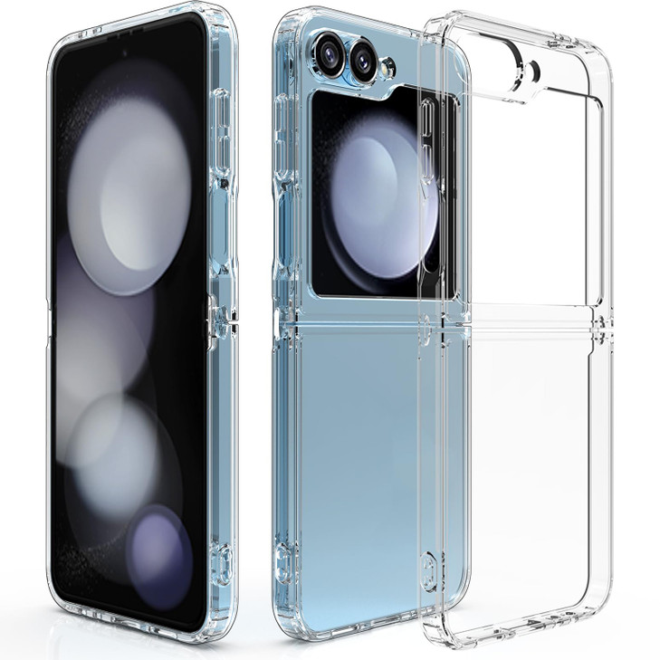 Osophter for Z Flip 6 Case Clear Transparent Protective Phone CoverAntiYellowingAntiScratch for Samsung Galaxy Z Flip 6