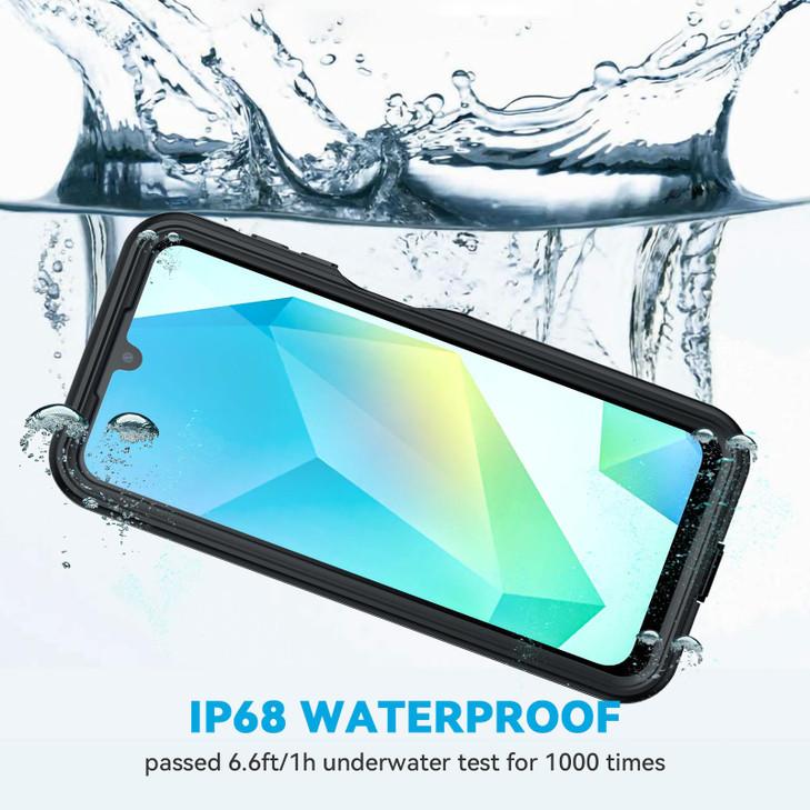 Lanhiem for Samsung Galaxy A16 5G Phone Case IP68 Waterproof Dustproof Builtin Screen Protector Rugged Full Body Shockpr