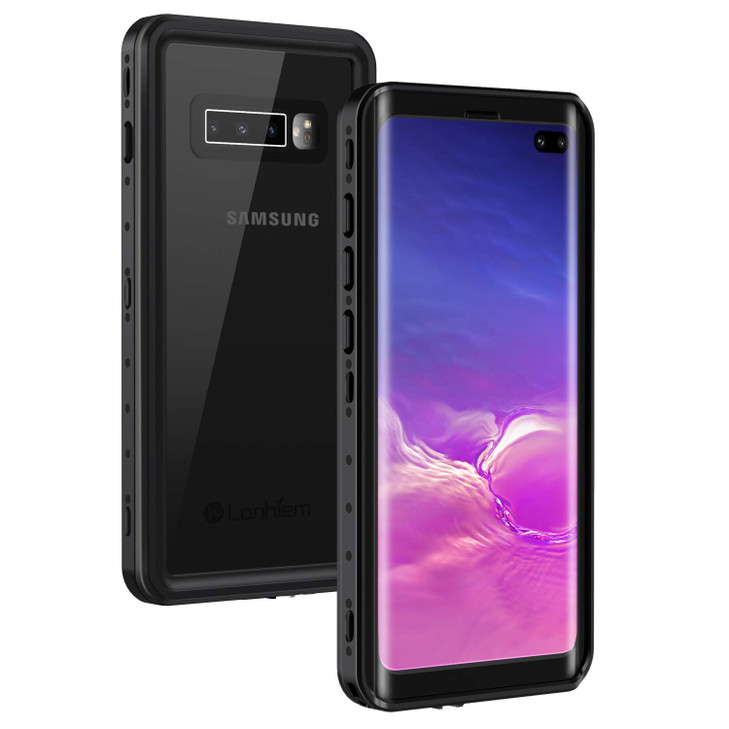 Lanhiem for Samsung Galaxy S10 Plus Case IP68 Waterproof Dustproof Case with Builtin Screen Protector Rugged Full Body S