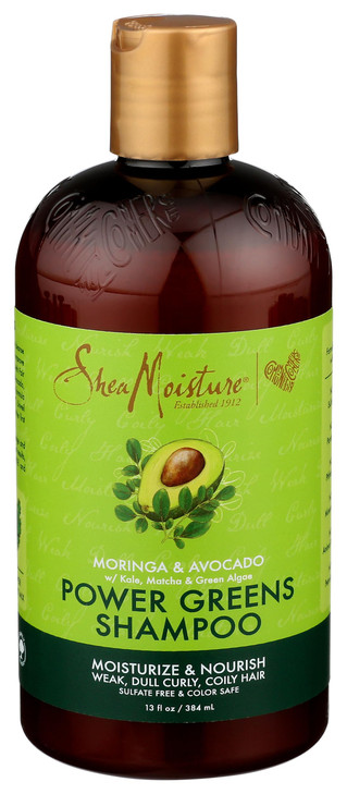SHEA MOISTURE Moringa Avocado Power Greens Shampoo, 13 FZ