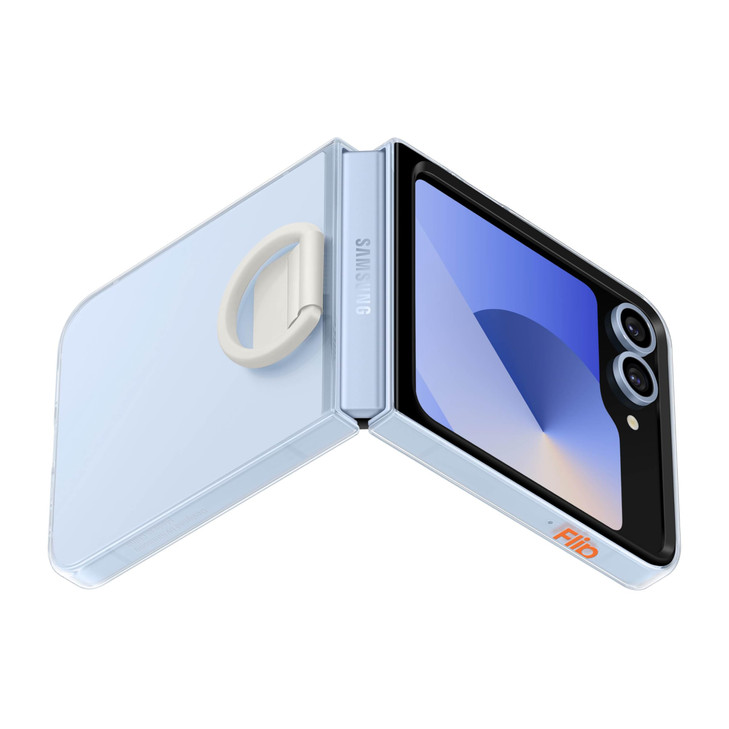 Samsung Galaxy Z Flip 7 FE Flip 6 Clear Phone Case Protective Cover with Builtin Ring US Version Clear