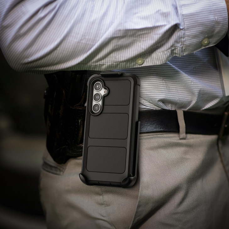 Encased Belt Case for with Samsung Galaxy S24 FE with Screen Protector and Holster Clip Full Body Rugged Cover for FEMod