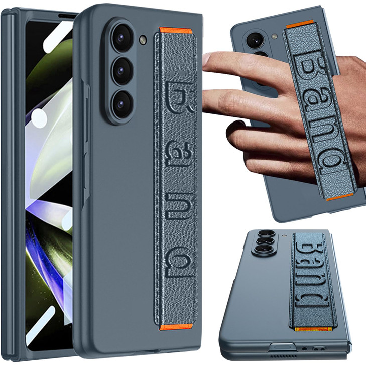 Ninki Compatible Samsung Galaxy Z Fold 6 Case with Screen Protector Hand Strap Thin Shockproof Grip Case for Galaxy Fold