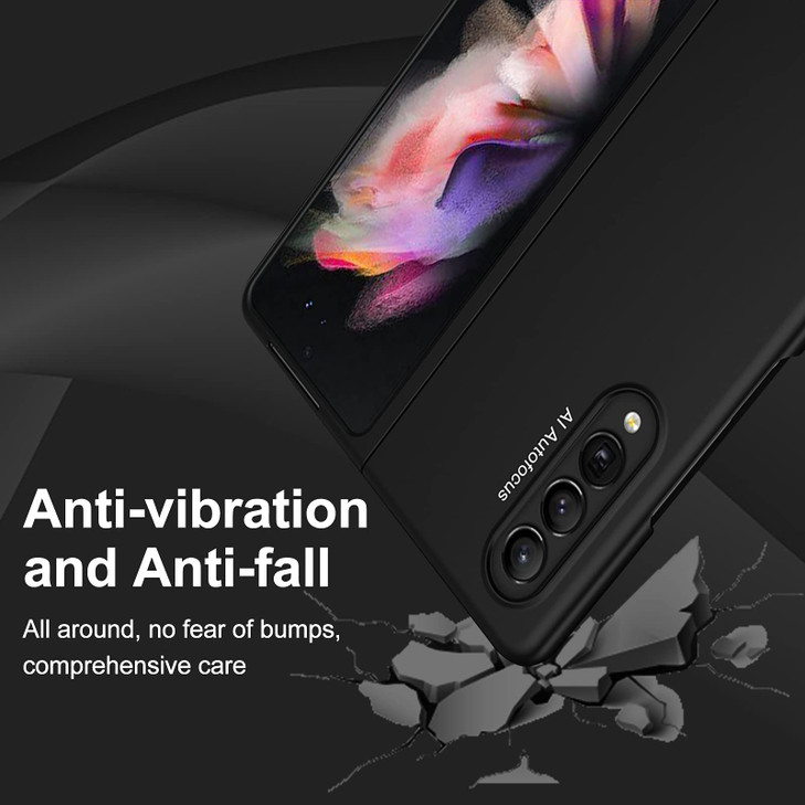 for Samsung Galaxy Z Fold 3 5G Case 2021 2 in 1 Ultra Slim Lightweight AntiDrop WearResistant PC Material Hard Flip Cove