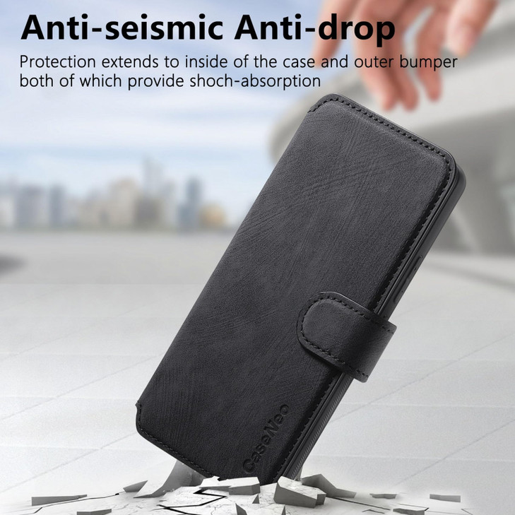 CCSmall Wallet Case for Samsung Galaxy S24 FE Detachable Magnetic Phone Cover RFID Blocking Material Retro Flip Leather