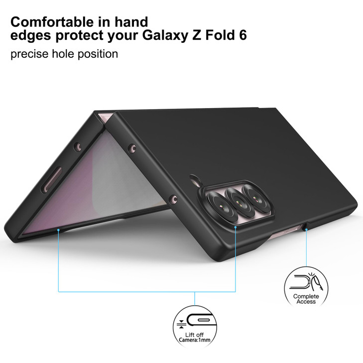 Foluu Slim Fit Case for Samsung Galaxy Z Fold 6 with Front Builtin Screen Protector Ultra Thin Matte PC Protective Cover