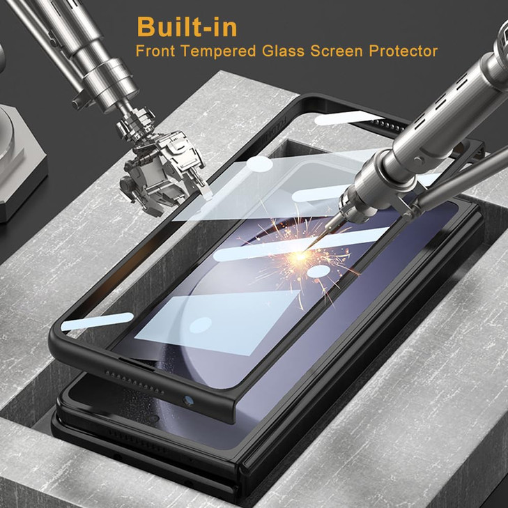 Wibrthz for Samsung Galaxy Z Fold 4 Case with Builtin Front Screen ProtectorLuxury Supercar Design Ultra Thin Hard PC Sh