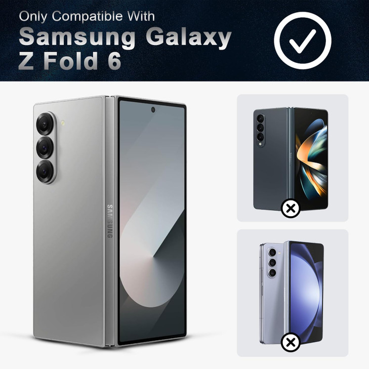 CMYFUTNG Magnetic for Galaxy Z Fold 6 5G CaseLightweightSlim Fit Drop Protection Rugged Shockproof Cover for Samsung Gal
