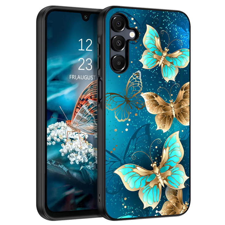 GUAGUA for Samsung Galaxy A16 Case Glow in Dark Samsung A16 Case with Cute Butterfly Pattern Noctilucent Luminous Shockp