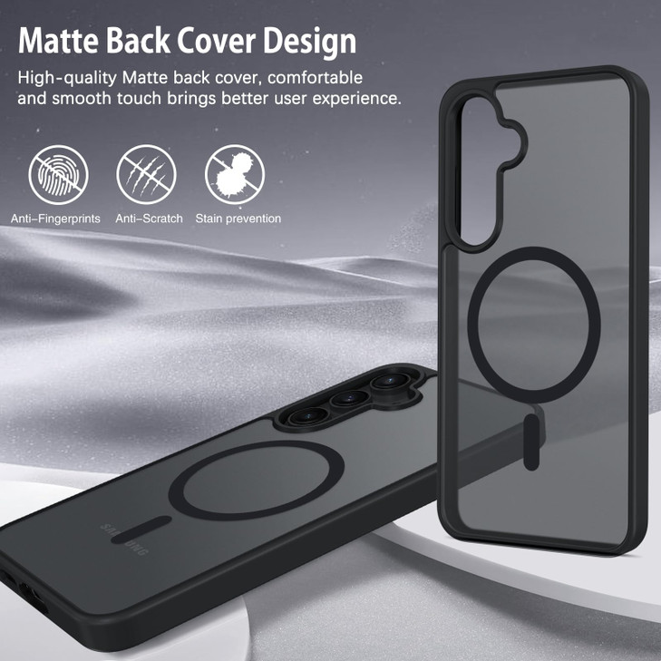 GUAGUA for Samsung Galaxy S24 FE 5G Case Magnetic Phone Case for Samsung S24 FE Compatible with MagSafe Translucent Matt