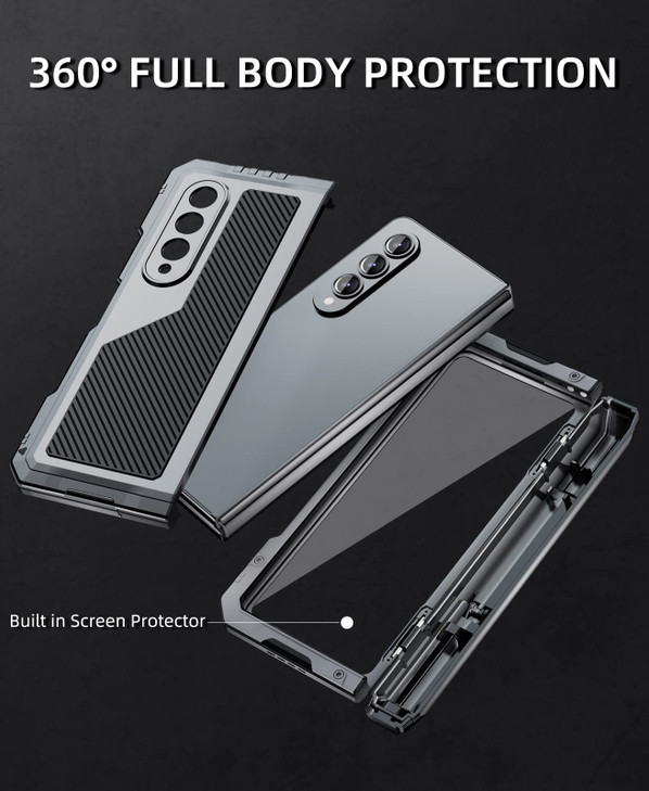 Mitywah Armour case for Saumsung Fold 4 FullBody Protect for Galaxy Fold 4 Case with S Pen Holder Shockproof Rugged Case