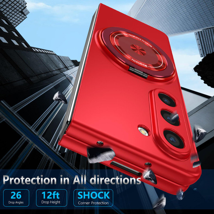 CMYFUTNG Magnetic for Galaxy Z Fold 6 5G CaseMagnetic StandLightweightSlim Fit Drop Protection Rugged Shockproof Cover f