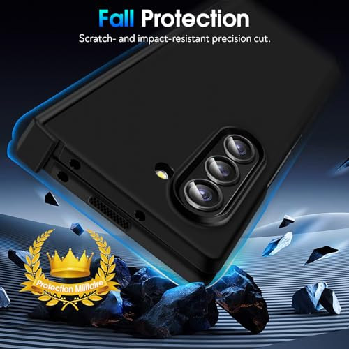 for Samsung Galaxy Z Fold 6 5G Case Ultra Slim Lightweight Galaxy Z Fold 6 Flip Case PC Material Hard Hinge Protection C