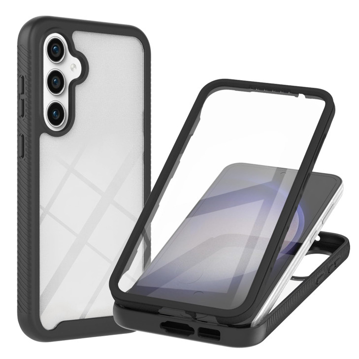 Eilkmcre for Samsung Galaxy S24 FE Case Samsung S24 FE 5G Phone Case with Builtin Screen Protector Clear Slim Back Cover