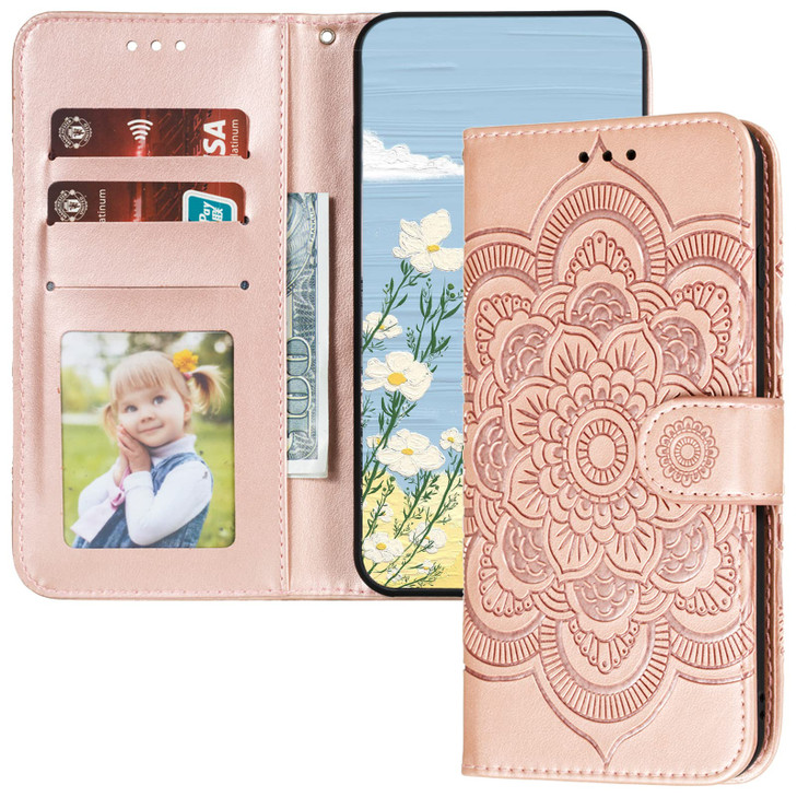 LEMAXELERS Case for Galaxy A16 5G Case Flip Premium Wallet Phone Case PU Leather Embossed Shockproof Cover with Kickstan