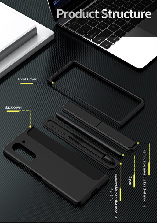 Suttkue Case Compatible with Samsung Galaxy Z Fold 6Detachable Module DesignS Peen Pen Slot Function AvailableS Peen Inv