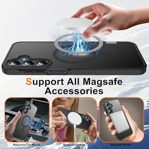 Mangix for Samsung Galaxy A16 5G Phone Case with 2Pack Tempered Glass Screen Protector and Camera Lens Protector Translu
