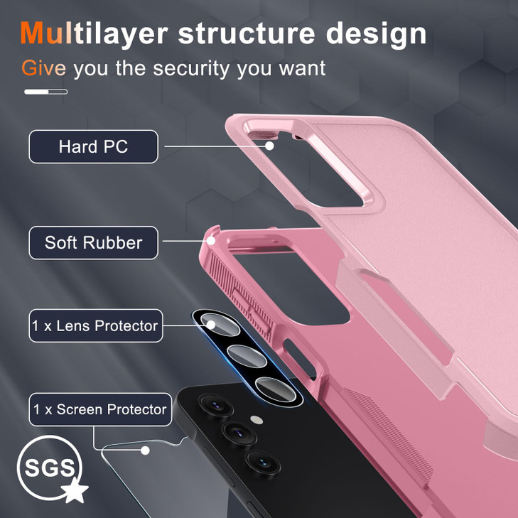 RMOCR Case for Samsung Galaxy A16 5G Full Body Heavy Duty Rugged Shockproof Protective Phone Cover with Lanyard Strap Te