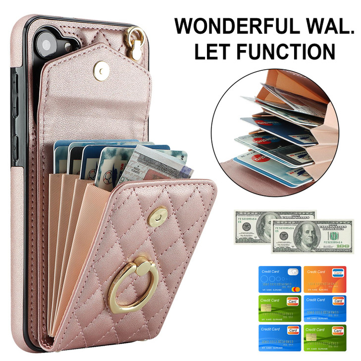 QLTYPRI Crossbody Wallet Case for Samsung Galaxy S24 FE PU Leather Phone Case with RFID Blocking Card Slots Holder Ring