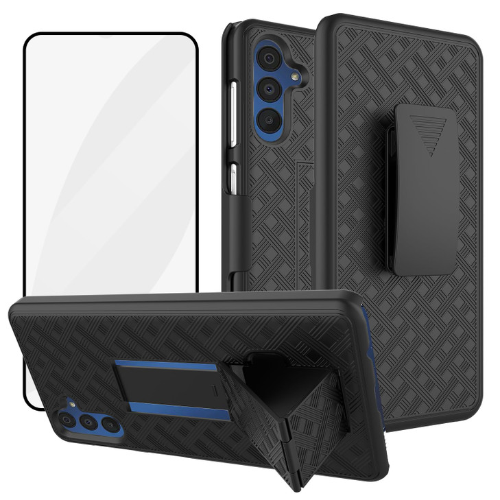 Ailiber for Samsung Galaxy S24 FE Case with Belt Clip Samsung S24 FE Case Holster with Screen Protector Swivel Kickstand