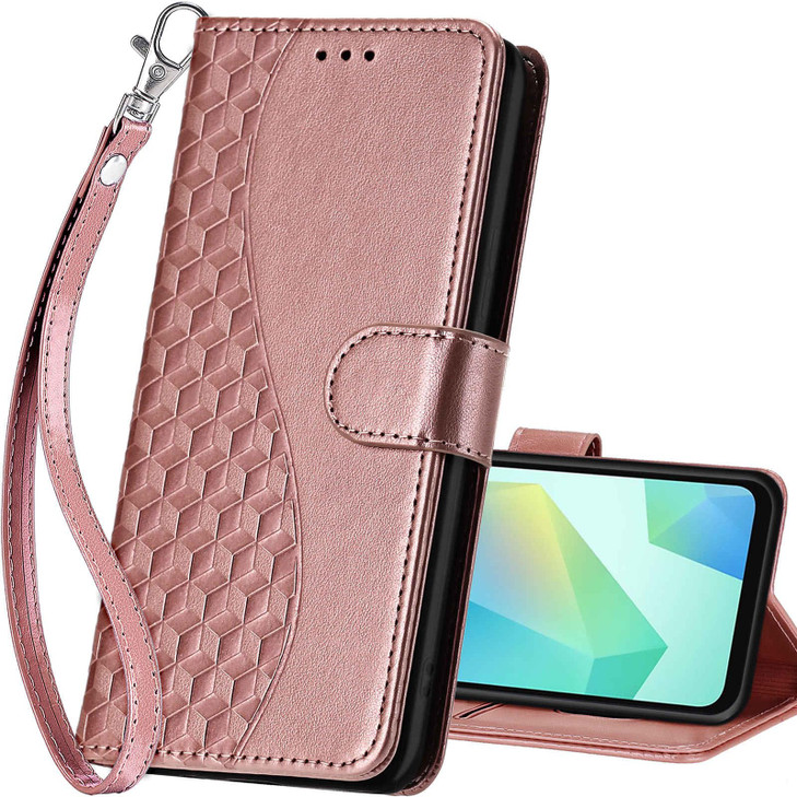 SASYMALY for Samsung Galaxy A16 5G Wallet case Flip Folio Cover with Stand Feature for Women Men PU Leather Phone Case F