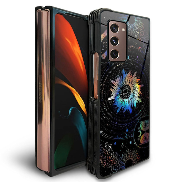 ZHEGAILIAN Case Compatible with Samsung Galaxy Z Fold 2Abstract Paint Case for Galaxy Z Fold 2Plexiglass FourCorner Shoc