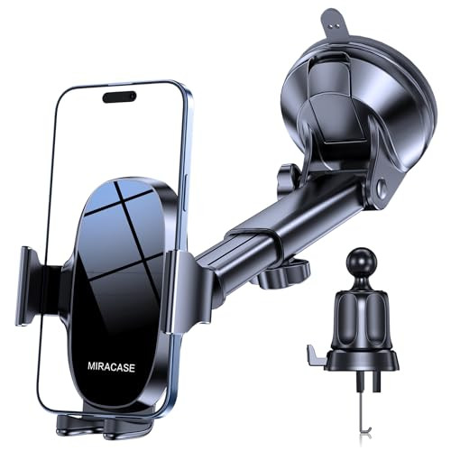 Miracase 3in1 Cell Phone Holders for Your Car Universal Car Phone Holder Mount for Dashboard Air Vent Windshield Compati