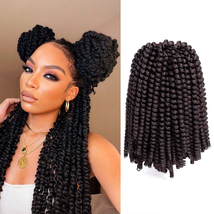 Spring Twist Hair 10 Inch Spring Twist Crochet Hair 6 Packs Spring Twist Braiding Hair For Butterfly Locs Soft Locs Low Temperature Synthetic Fiber F